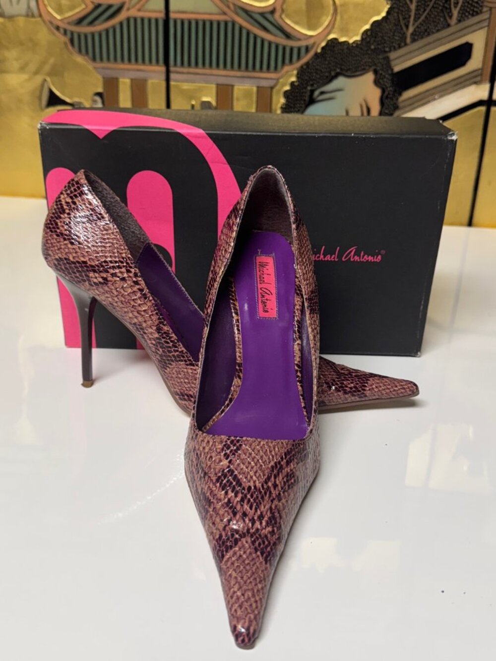 Size 9 Purple Heel by Michael Antonio